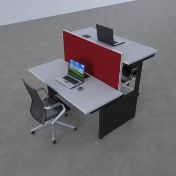 ToHi Workstation Desk - Yükseklik Ayarlı İkili Masa Model-2 - 140x165