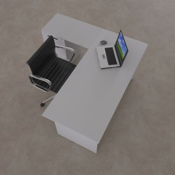 Eco Keson Etajerli Çalışma Masası Beyaz - 140x70