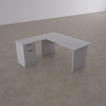 Eco Keson Etajerli Çalışma Masası Beyaz - 140x70