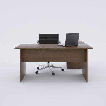 Eco Keson Etajerli Çalışma Masası Ceviz - 140x70