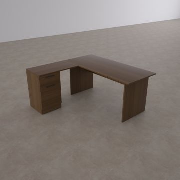 Eco Keson Etajerli Çalışma Masası Ceviz - 140x70