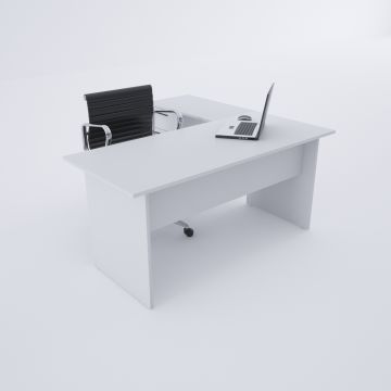 Eco Keson Etajerli Çalışma Masası Beyaz - 160x70