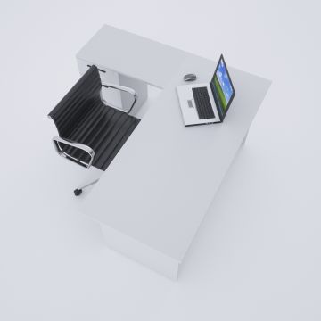 Eco Keson Etajerli Çalışma Masası Beyaz - 160x70