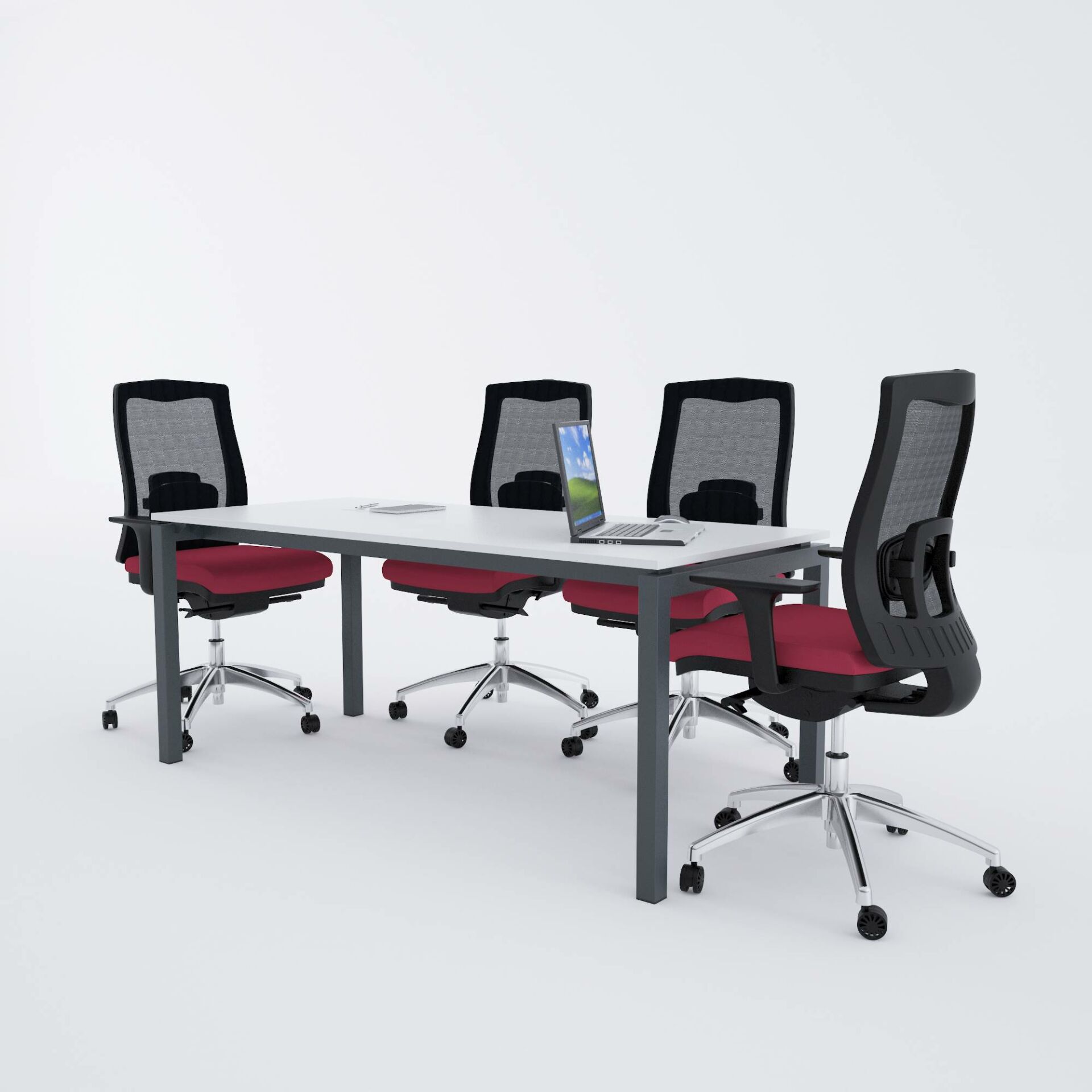 Cube-40 Toplantı Masası M 140x80 - Beyaz