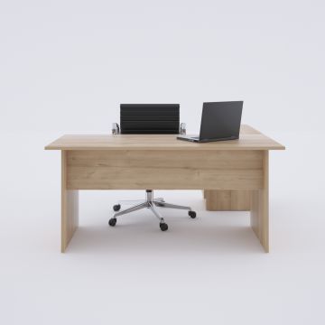 Eco Keson Etajerli Çalışma Masası Meşe - 160x70