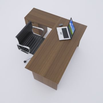 Eco Keson Etajerli Çalışma Masası Ceviz - 160x70