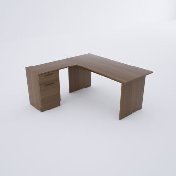 Eco Keson Etajerli Çalışma Masası Ceviz - 160x70