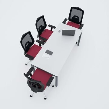 Cube-40 Toplantı Masası M 160x80 - Beyaz