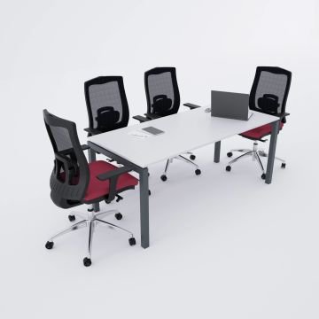 Cube-40 Toplantı Masası M 180x80 - Beyaz