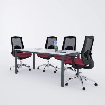 Cube-40 Toplantı Masası M 180x80 - Beyaz