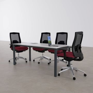 Cube-40 Toplantı Masası M 180x80 - Beyaz