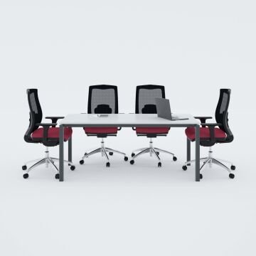 Cube-40 Toplantı Masası M 200x80 - Beyaz