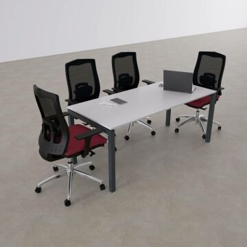 Cube-40 Toplantı Masası M 200x80 - Beyaz