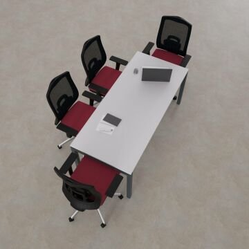 Cube-40 Toplantı Masası M 200x80 - Beyaz