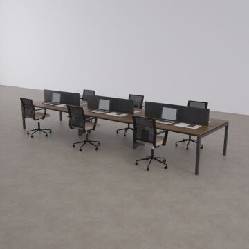 Cube 40 Altılı Çalışma Masası 300x140 - Ceviz