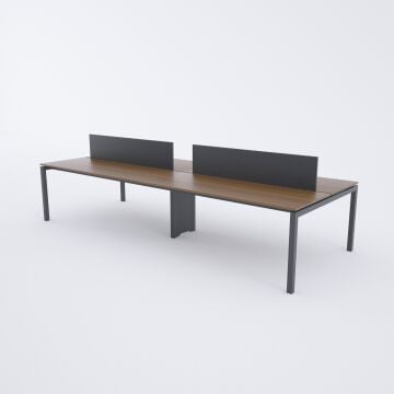 Cube 40 Dörtlü Çalışma Masası 200x140 - Ceviz