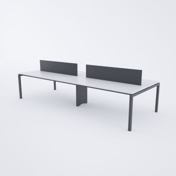 Cube 40 Dörtlü Çalışma Masası 280x140 - Beyaz