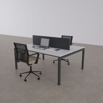 Cube 40 İkili Çalışma Masası 100x140 - Beyaz