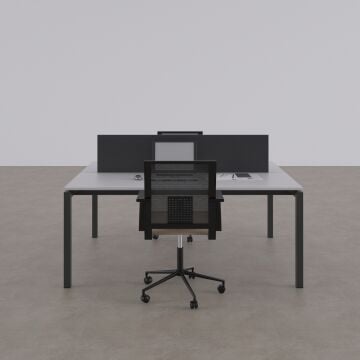 Cube 40 İkili Çalışma Masası 100x140 - Beyaz