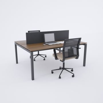 Cube 40 İkili Çalışma Masası 100x140 - Ceviz