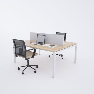 Cube 40 İkili Çalışma Masası 100x140 - Meşe