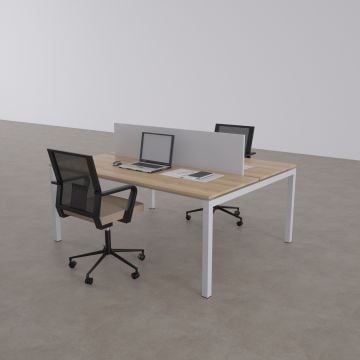 Cube 40 İkili Çalışma Masası 100x140 - Meşe