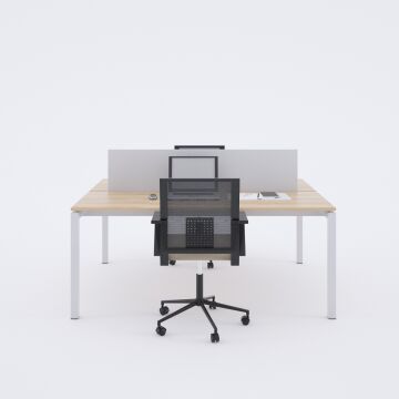 Cube 40 İkili Çalışma Masası 120x140 - Meşe