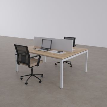 Cube 40 İkili Çalışma Masası 160x140 - Meşe