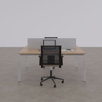 Cube 40 İkili Çalışma Masası 200x140 - Meşe