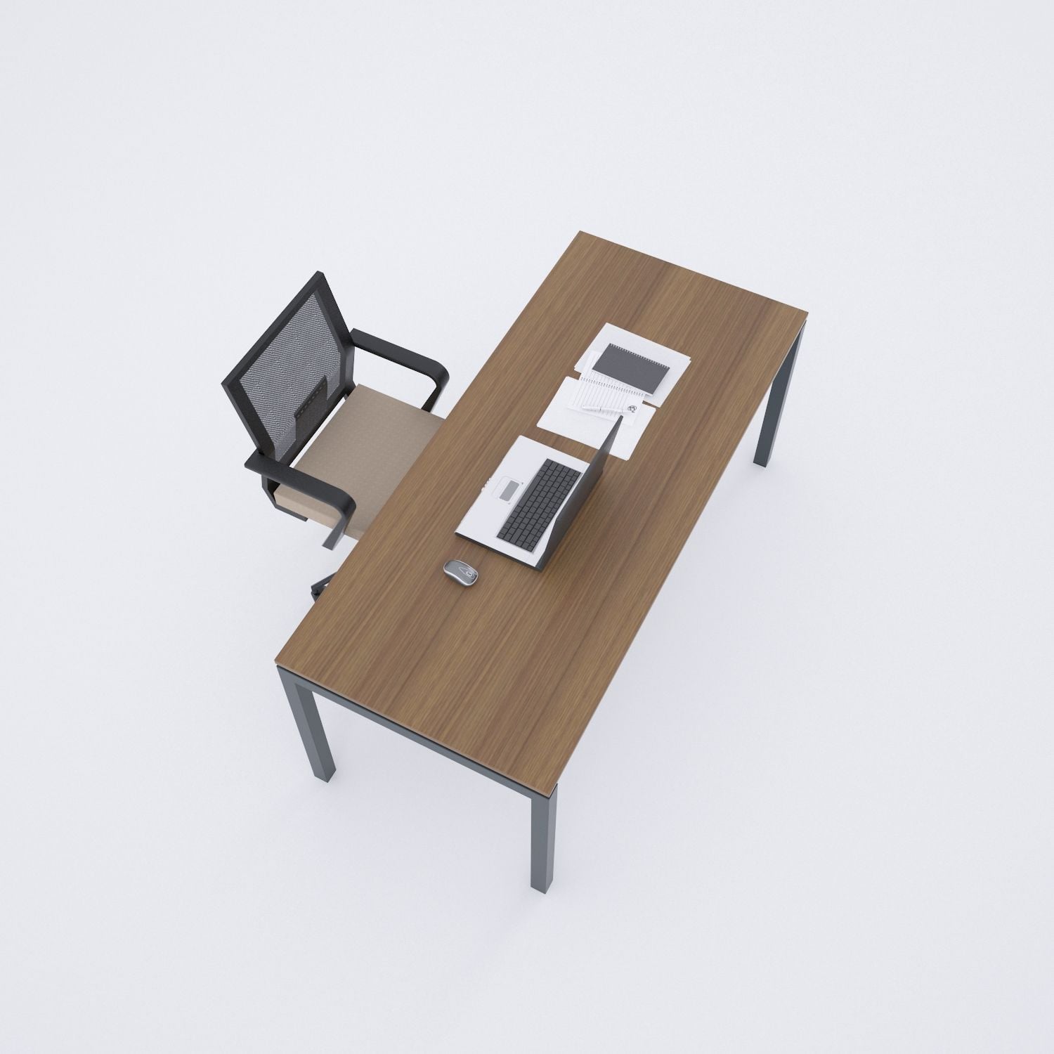 Cube 40 Çalışma Masası 100x80 - Ceviz