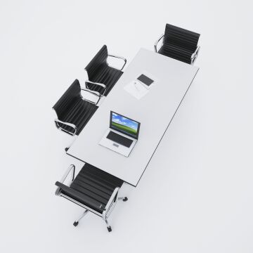 Panel Toplantı Masası M Beyaz - 200x90