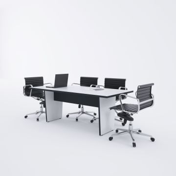 Panel Toplantı Masası M Beyaz - 220x90
