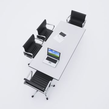 Panel Toplantı Masası M Beyaz - 220x90