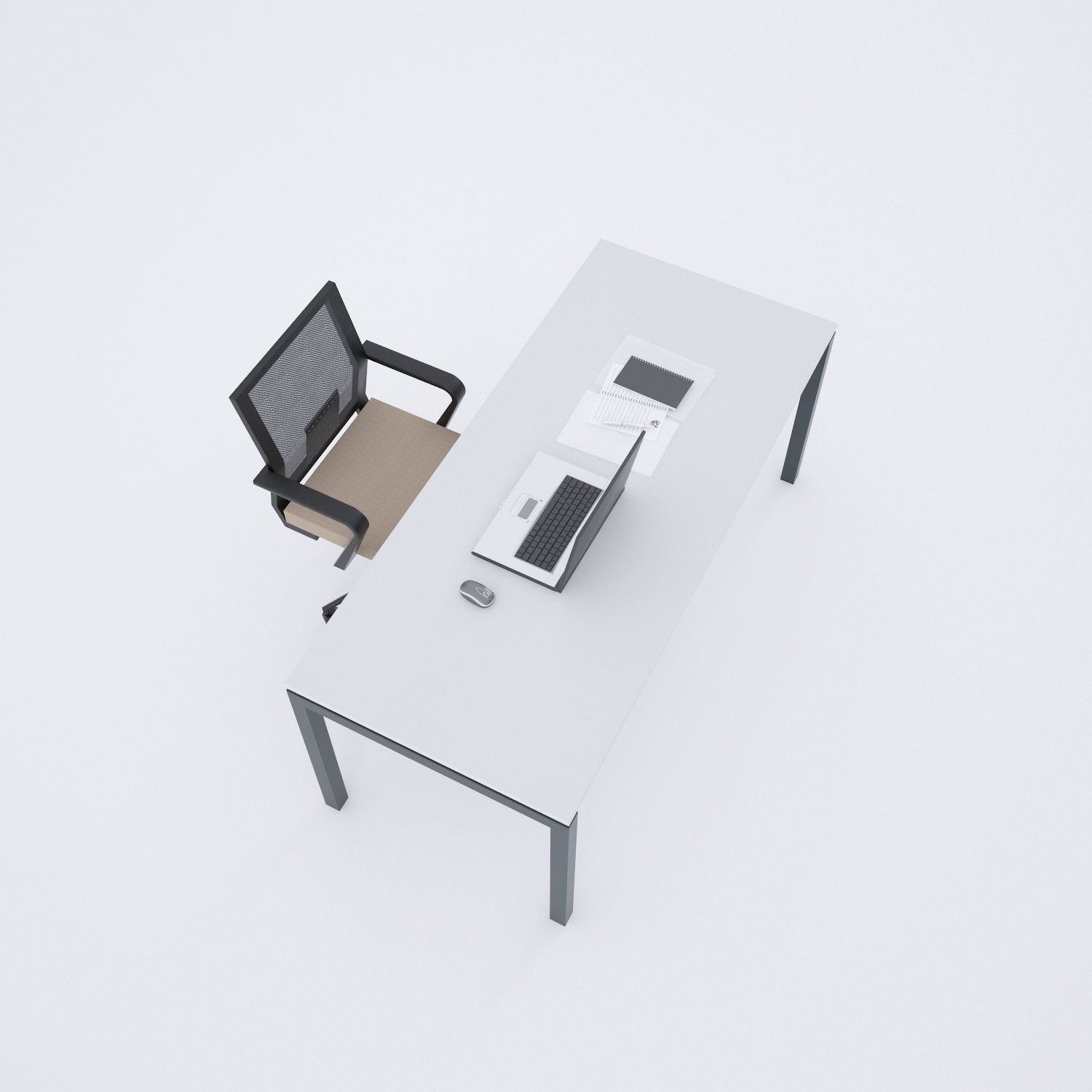 Cube 40 Çalışma Masası 180x80 - Beyaz