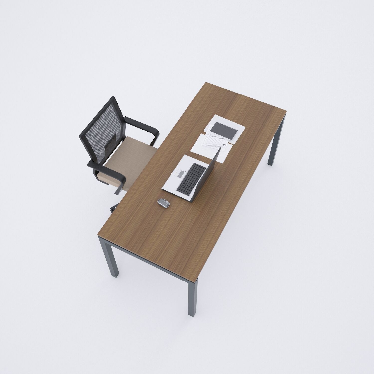 Cube 40 Çalışma Masası 200x80 - Ceviz