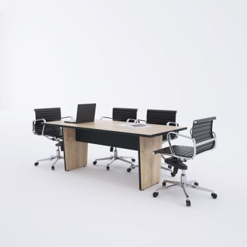 Panel Toplantı Masası M Meşe - 220x90