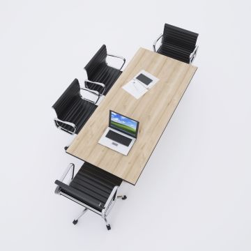 Panel Toplantı Masası M Meşe - 220x90