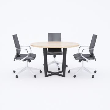 Aleos Daire Toplantı Masası Meşe - 120R