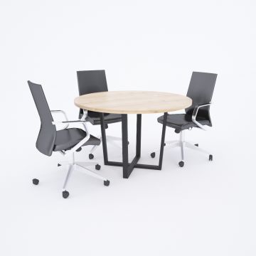 Aleos Daire Toplantı Masası Meşe - 120R