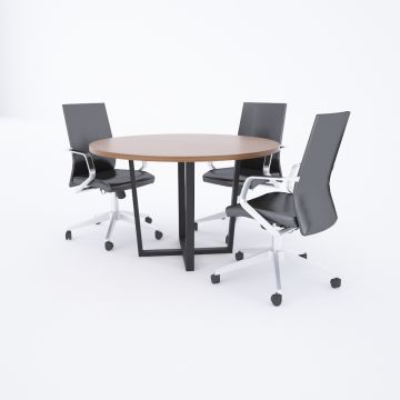 Aleos Daire Toplantı Masası Ceviz - 120R