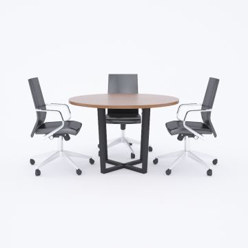 Aleos Daire Toplantı Masası Ceviz - 120R