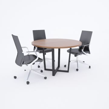 Aleos Daire Toplantı Masası Ceviz - 120R