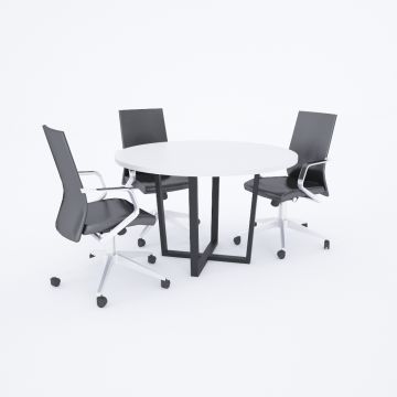 Aleos Daire Toplantı Masası Beyaz - 140R