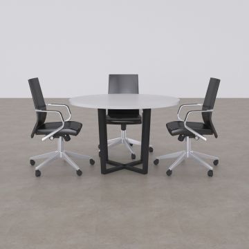 Aleos Daire Toplantı Masası Beyaz - 140R