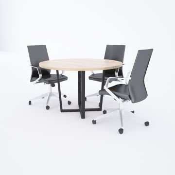 Aleos Daire Toplantı Masası Meşe - 140R