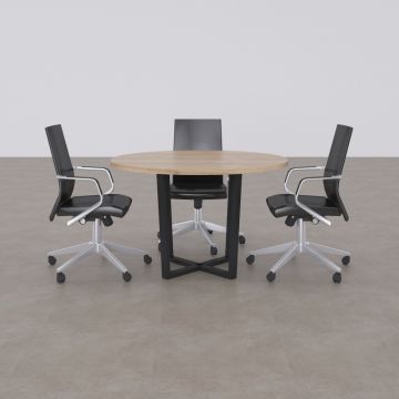 Aleos Daire Toplantı Masası Meşe - 140R