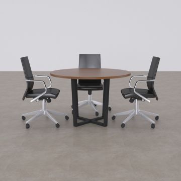 Aleos Daire Toplantı Masası Ceviz - 140R