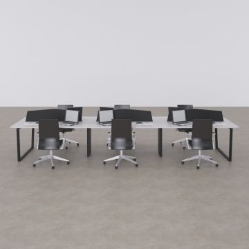 Aleos Altılı Çalışma Masası Beyaz - 540x140