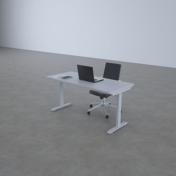 ToHi Desk - Yükseklik Ayarlı Masa 140x80 - Beyaz+Beyaz