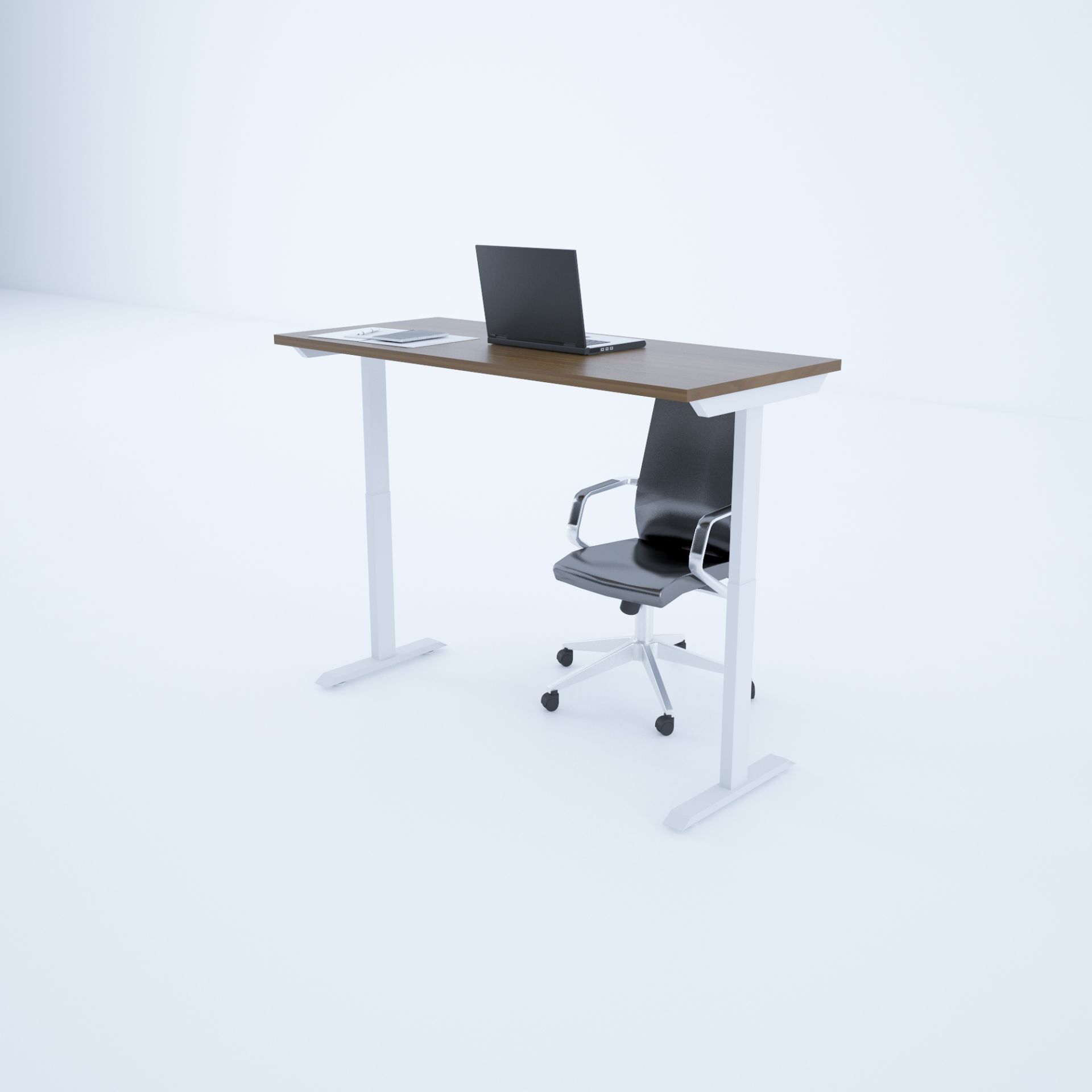 ToHi Desk - Yükseklik Ayarlı Masa 140x80 - Ceviz+Beyaz